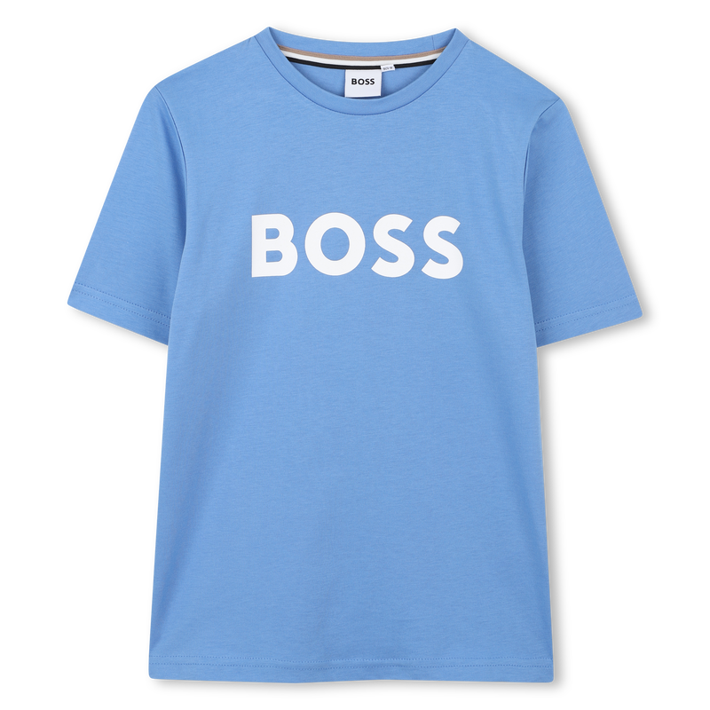 T-shirt manga curta em algod&atilde;o BOSS 
                        BOY