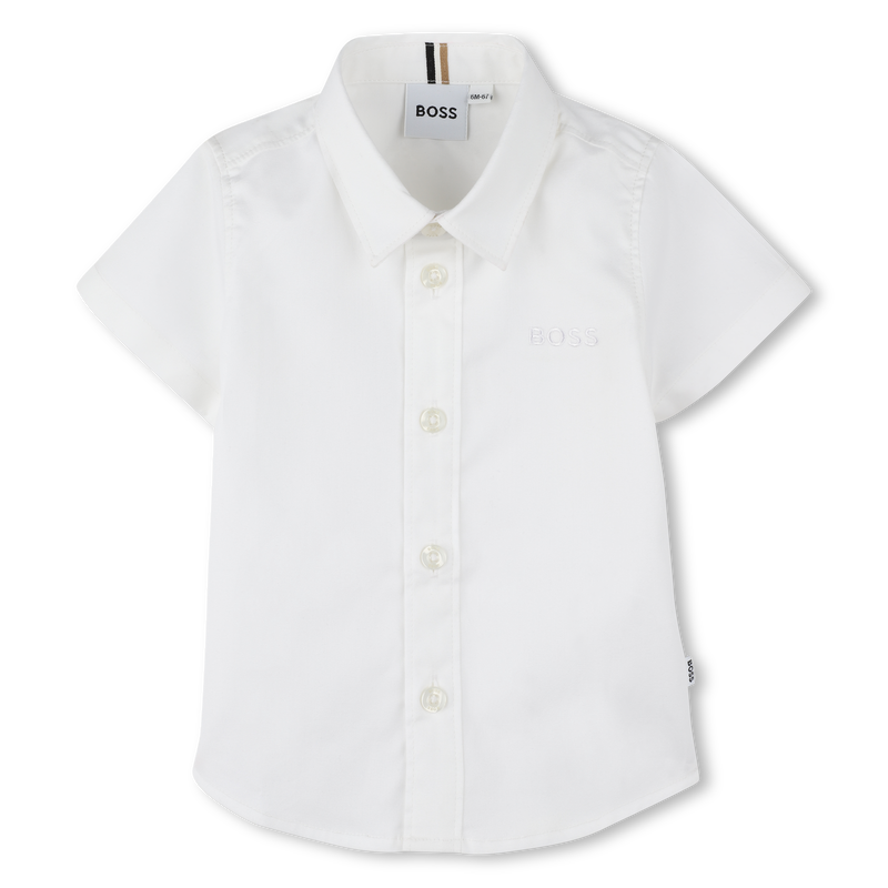 Camisa manga curta em algod&atilde;o BOSS 
                        BOY