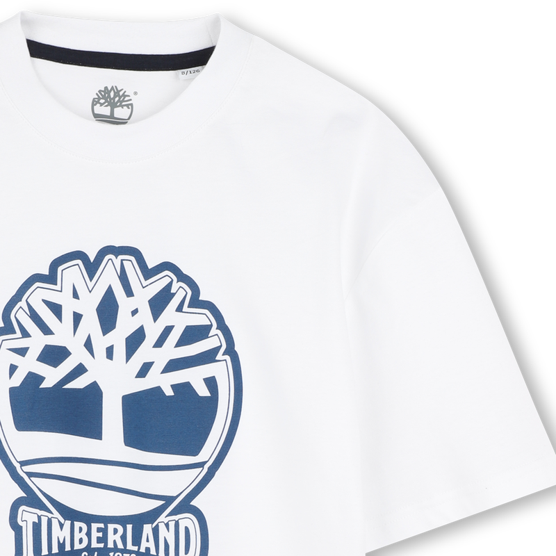 T-shirt bicolor com log&oacute;tipo TIMBERLAND 
                        BOY