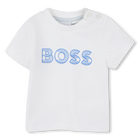 T-shirt com log&oacute;tipo estampado, BRANCO, hi-res