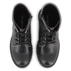 Bota de cano m&eacute;dio com atacadores em pele bovina KARL LAGERFELD KIDS 
                    GIRL