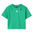 T-shirt com aberturas DKNY 
                    GIRL