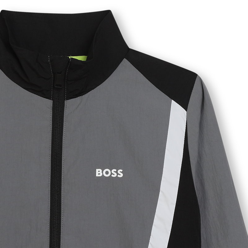 Sweatshirt gola subida e fecho BOSS 
                    BOY