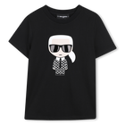 T-shirt com estampa met&aacute;lica KARL LAGERFELD KIDS 
                    BOY