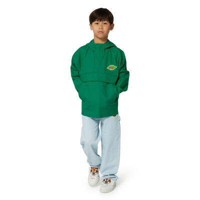 Corta-vento capuz em algod&atilde;o KENZO KIDS BOY
