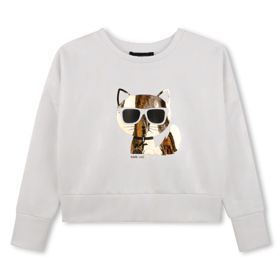 Sweatshirt de mangas longas KARL LAGERFELD KIDS MENINA