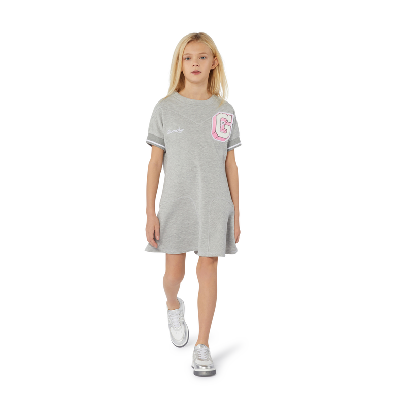 Vestido evasê com emblemas GIVENCHY 
                    GIRL