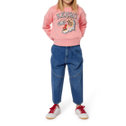 Sweatshirt de algod&atilde;o bordada KENZO KIDS 
                    GIRL