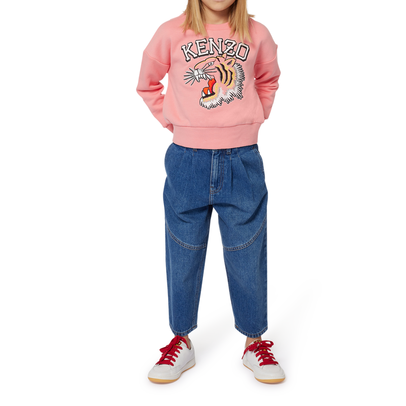 Sweatshirt de algod&atilde;o bordada KENZO KIDS 
                        GIRL