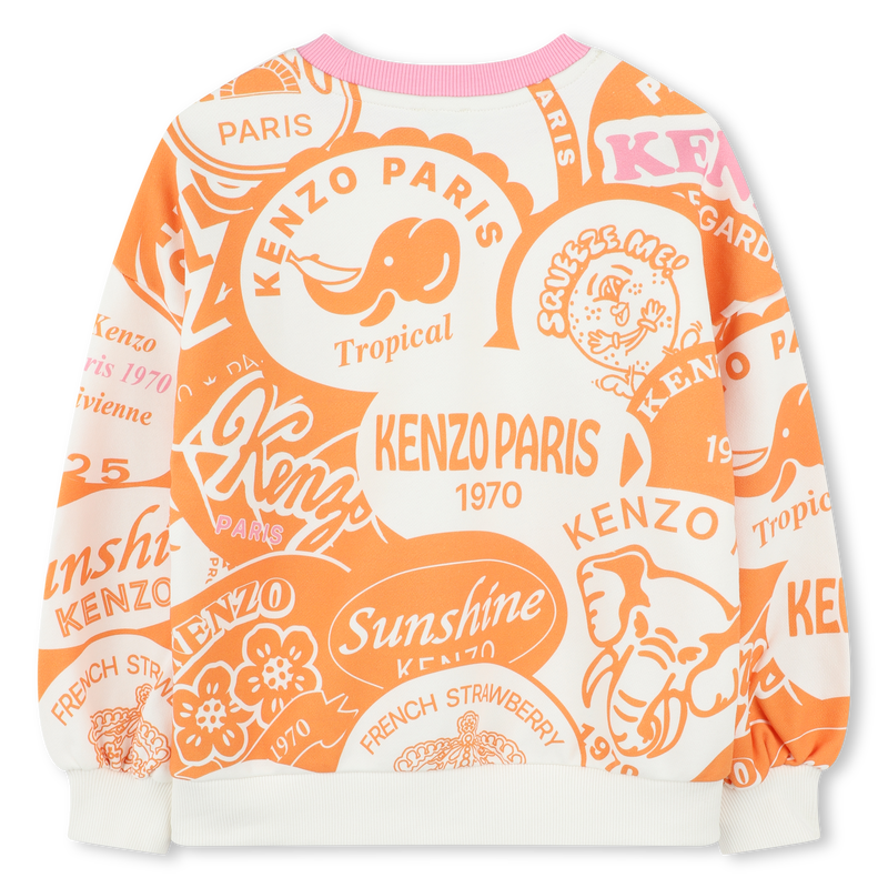 Sweatshirt em molet&atilde;o KENZO KIDS 
                        GIRL