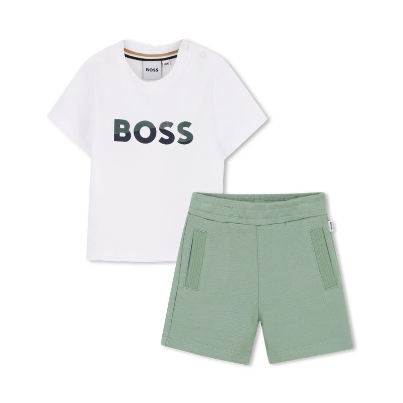 CONJUNTO DE T-SHIRTS E CAL&Ccedil;&Otilde;ES BERMUDAS BOSS 
                        BOY
