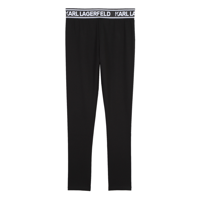 Leggings cintura metalizada KARL LAGERFELD KIDS 
                        GIRL