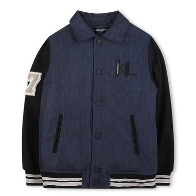 Jaqueta bomber de poliéster KARL LAGERFELD KIDS BOY
