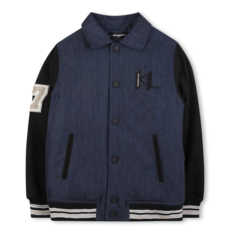 Jaqueta bomber de poliéster KARL LAGERFELD KIDS 
                    BOY