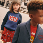 Saia estampada com folhos KENZO KIDS 
                    GIRL