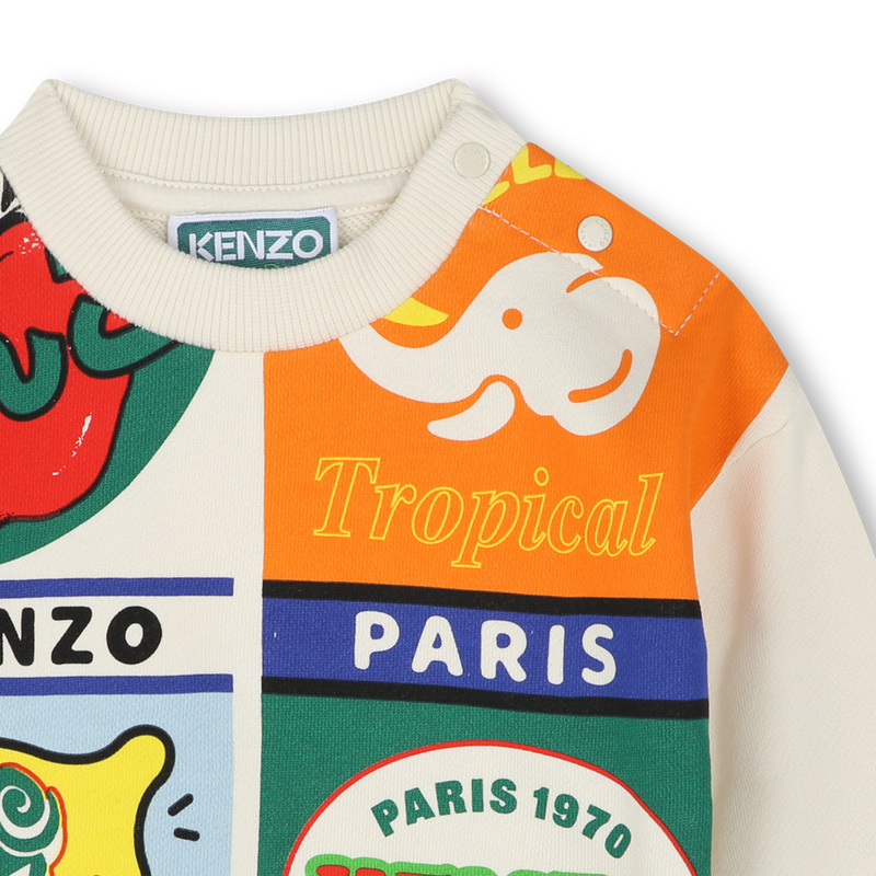 Sweatshirt em molet&atilde;o KENZO KIDS 
                        BOY