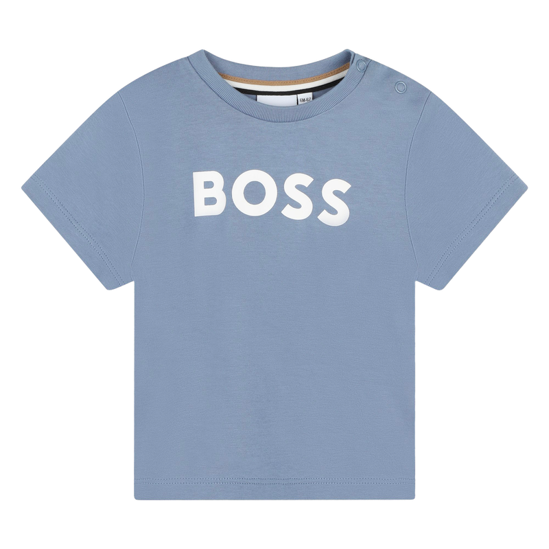 T-shirt algod&atilde;o com log&oacute;tipo BOSS 
                        BOY
