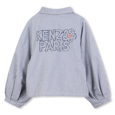 Blusa de algodão às riscas KENZO KIDS GIRL
