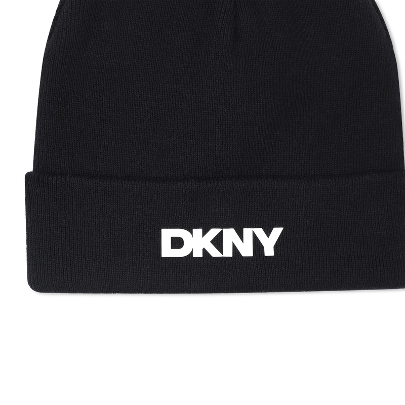 Gorro de malha de duas camadas DKNY 
                    UNISEX