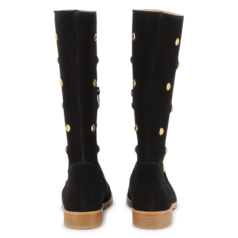 Botas de couro de camur&ccedil;a de bezerro CHLOE 
                        GIRL