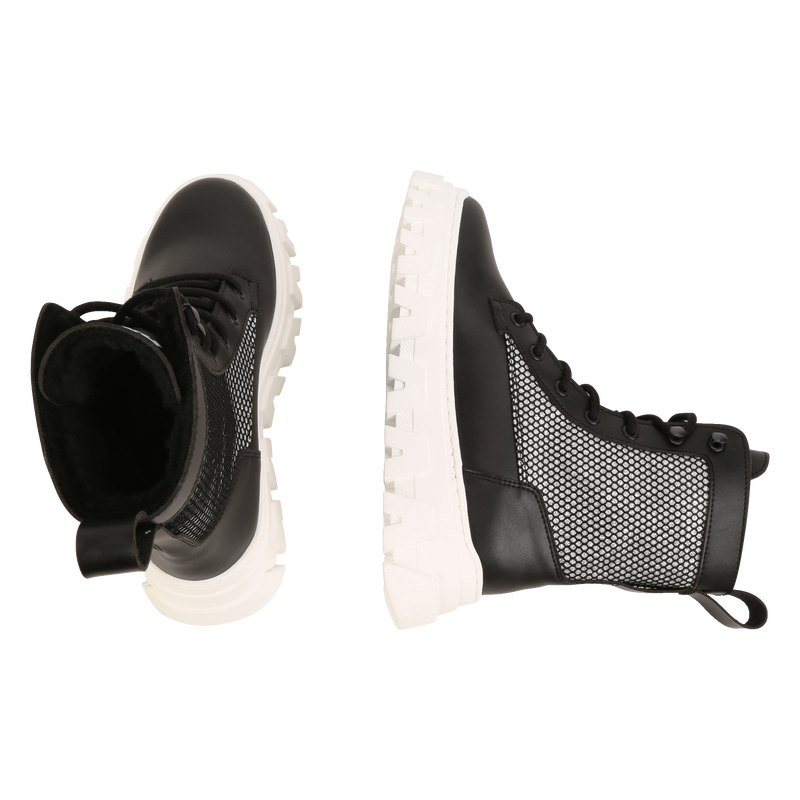 Leather lace-up ankle boots DKNY 
                    GIRL