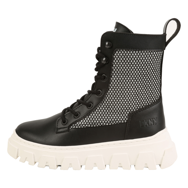 Leather lace-up ankle boots DKNY 
                    GIRL