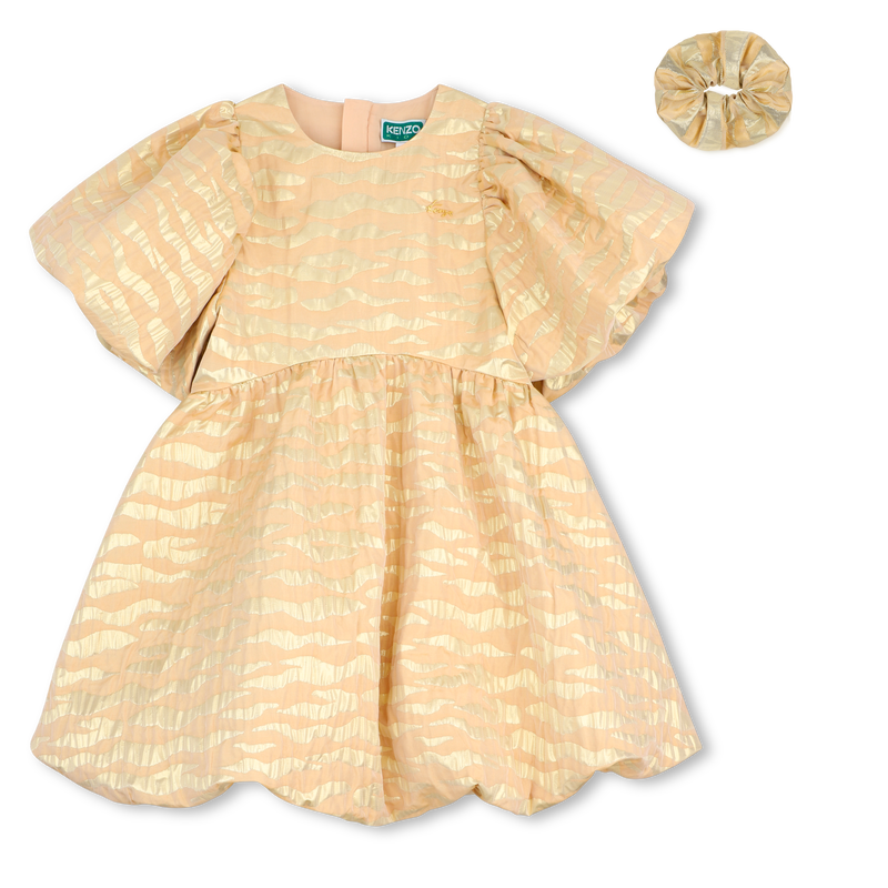 Vestido de cerim&ocirc;nia e scrunchie KENZO KIDS 
                        MENINA