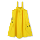 Vestido em felpa com bordados KENZO KIDS 
                    GIRL