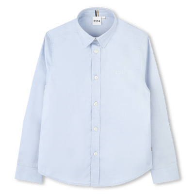 Camisa de algod&atilde;o lisa BOSS BOY