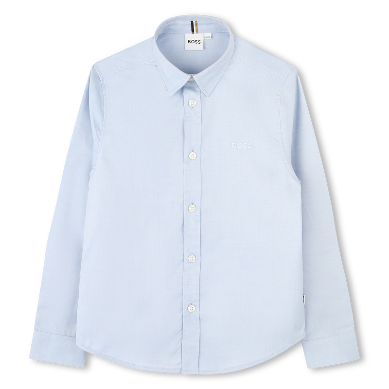 Camisa de algod&atilde;o lisa BOSS 
                        BOY