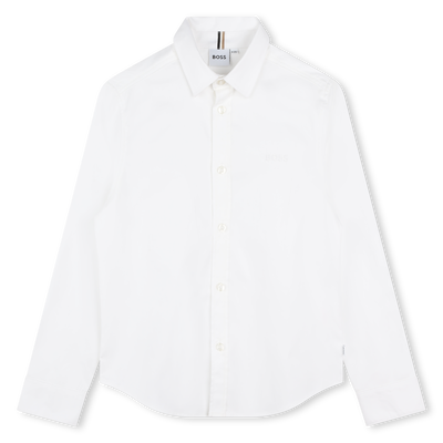 Camisa de algod&atilde;o lisa BOSS BOY