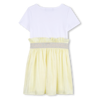 Vestido bi-material manga curta KARL LAGERFELD KIDS 
                    GIRL
