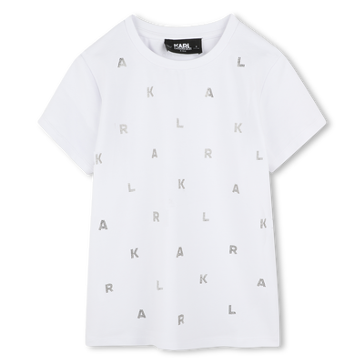 T-shirt com strass KARL LAGERFELD KIDS GIRL