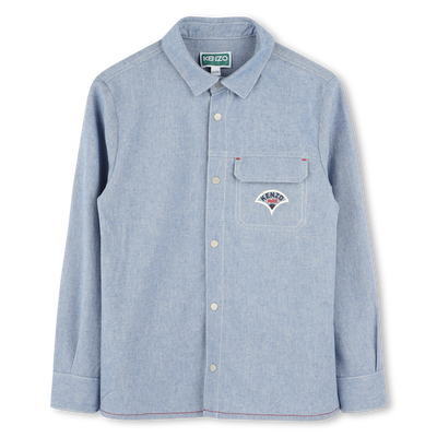 Camisa manga comprida algodão KENZO KIDS BOY