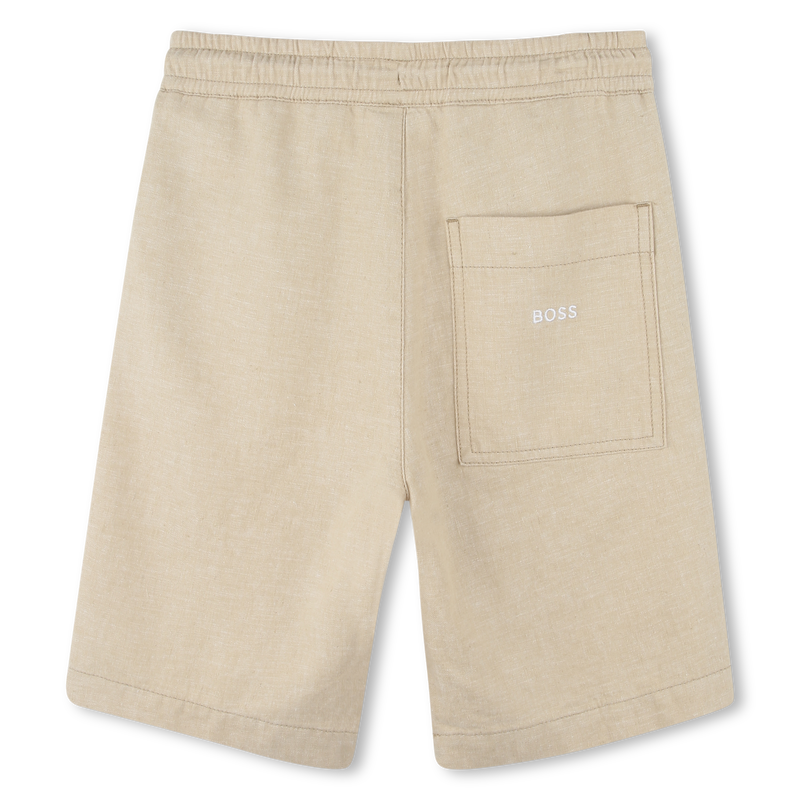 Bermudas de linho e algod&atilde;o