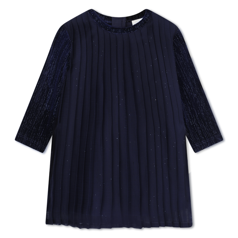 Vestido plissado de veludo CARREMENT BEAU 
                    GIRL