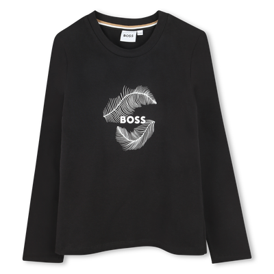 T-shirt de algod&atilde;o maiorit&aacute;rio BOSS GIRL