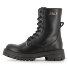 Bota de cano m&eacute;dio com atacadores em pele bovina KARL LAGERFELD KIDS 
                    GIRL