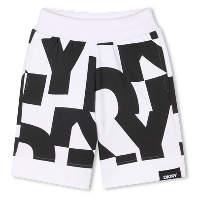 Bermudas de algod&atilde;o em molet&atilde;o DKNY UNISEX