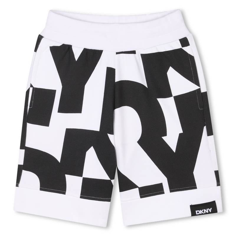 Bermudas de algod&atilde;o em molet&atilde;o DKNY 
                        UNISEX