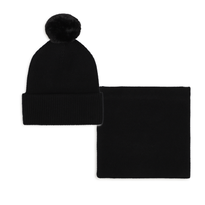 Conjunto de touca e bufanda KARL LAGERFELD KIDS MENINA