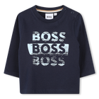 Camiseta de manga comprida, AZUL MARINHO, hi-res