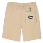 Bermudas algod&atilde;o com bordado KENZO KIDS 
                    BOY