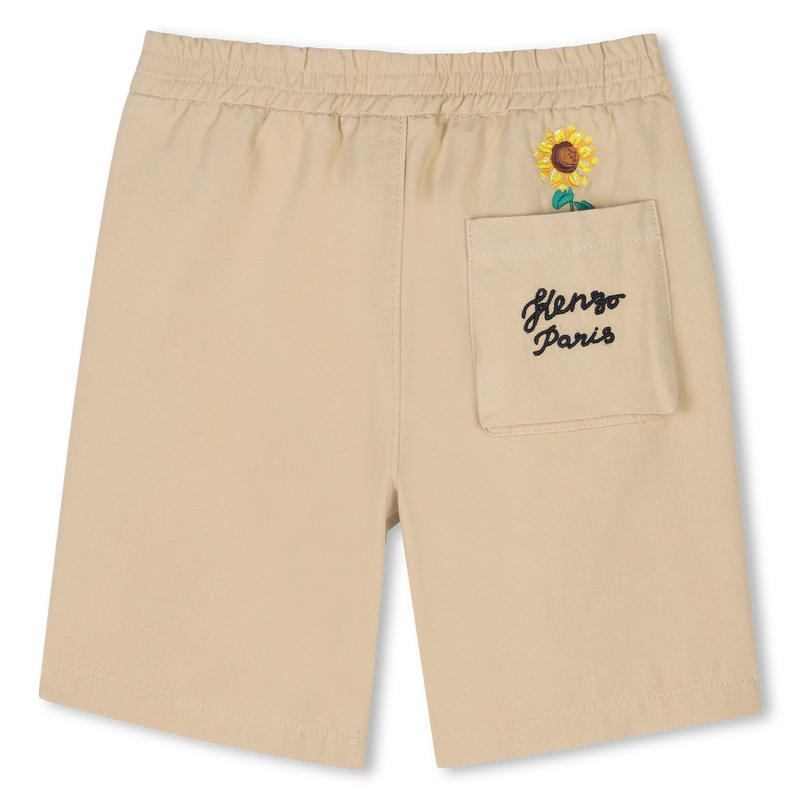 Bermudas algod&atilde;o com bordado KENZO KIDS 
                        BOY