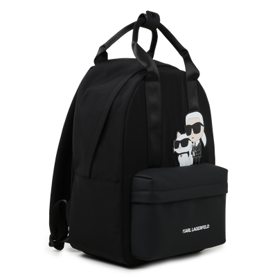 Mochila com emblema elegante KARL LAGERFELD KIDS GIRL