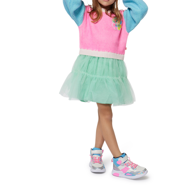 Vestido bi-mat&eacute;ria BILLIEBLUSH GIRL