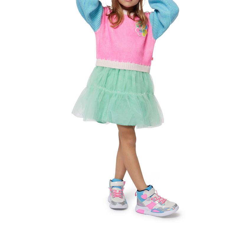 Vestido bi-mat&eacute;ria BILLIEBLUSH 
                        GIRL