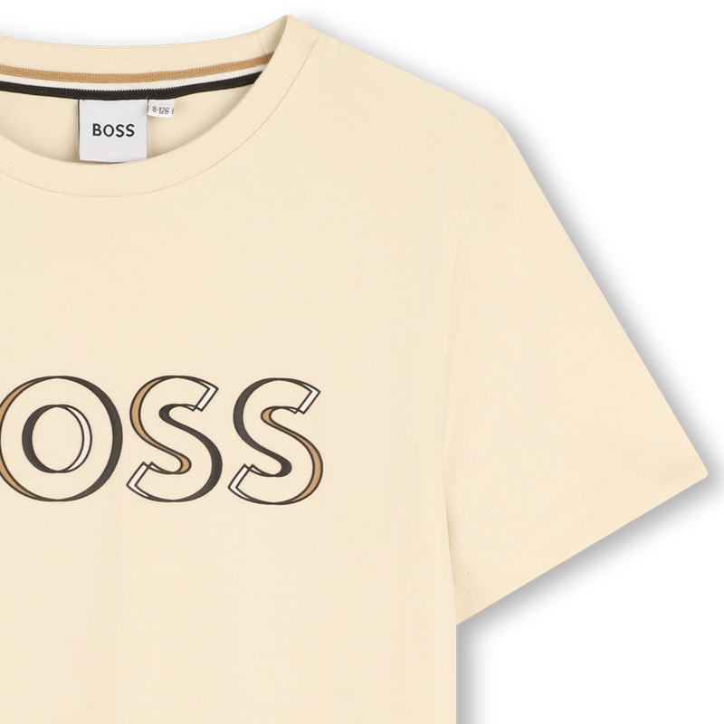 T-shirt manga curta em algod&atilde;o BOSS 
                        BOY