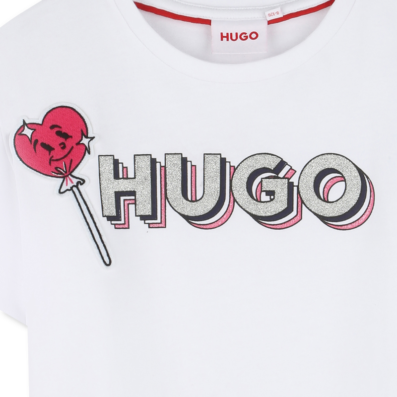 T-shirt com log&oacute;tipo HUGO 
                        GIRL
