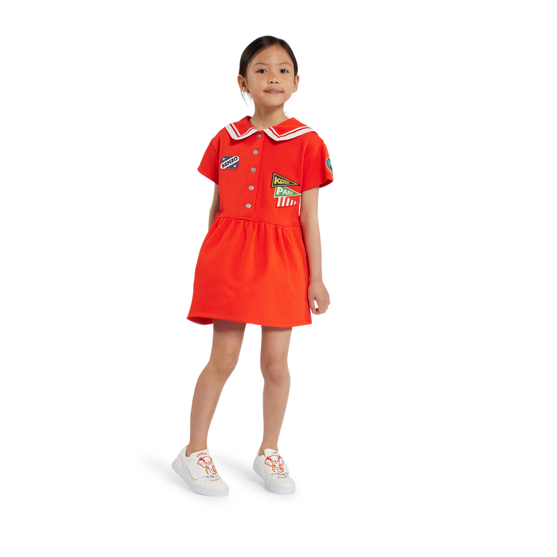 Ténis em pele com velcro KENZO KIDS 
                    UNISEX